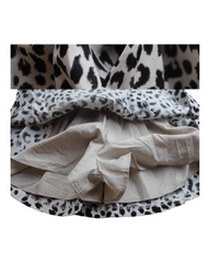 Jupe bouffante blanche à pois noirs